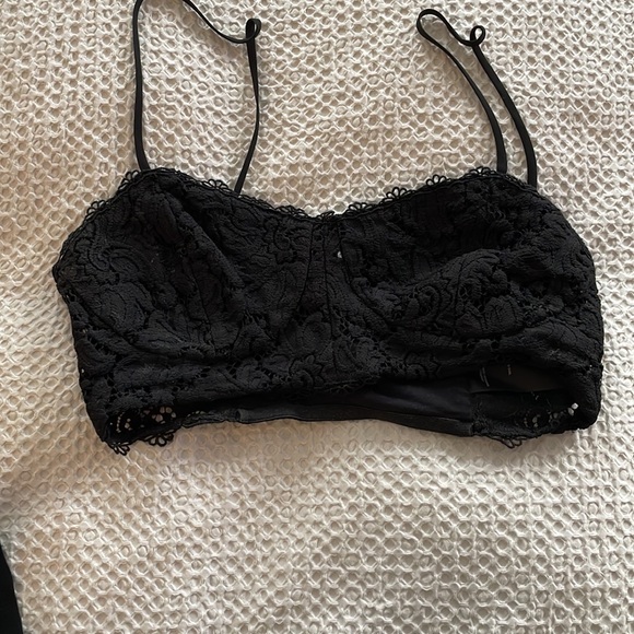 Club Monaco black top with bralette - Picture 2 of 2